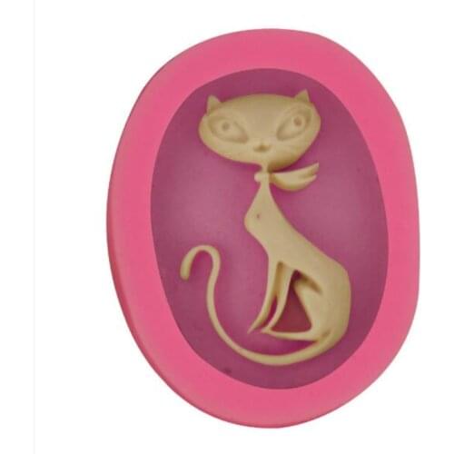 1 PC Cute Animal Cat Silicone Mold Handmake Fox Shape Cookies Soap Form Moulds Mousse Cake Bakeware DIY Fondant Cake Model