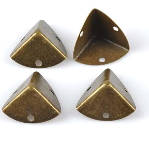 10Pcs gorgeous Metal Book Corner Trilateral Albums Menus Folders Box Corner Protectors For Decor Brown Decoration CP1737