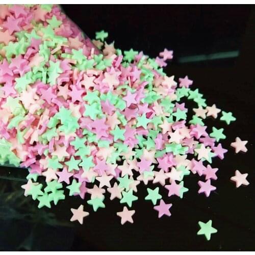 1000pcs/lot 5mm Star Polymer Hot Soft Clay Sprinkles Colorful for DIY Crafts Tiny Cute plastic klei Accessories