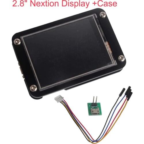2.8 inch Nextion Enhanced Display UART HMI Touch Display Module LCD Screen +Black Acrylic Case for Arduino Raspberry Pi GPIO