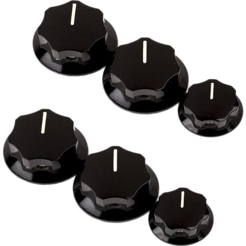 6Pcs Control Knob Volume Audio Control Knobs for Jazz Bass Electric Guitar Parts