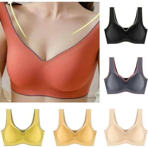 Seamless Bras Women Underwear Invisible Wear Removable Spandex Push Up Bra Bralette Female Vest Wireless Intimate Plus Size