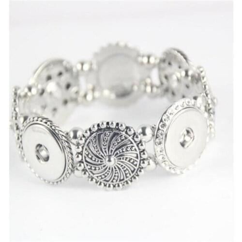Elegant artistical snap jewelry charm bracelet fit Noosa chunk snap alloy button for women B033