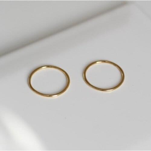 Clasic round rings for women 925 sterling silver minimalist cocktail ring trendy thin circle lady finger accessory fine jewelry