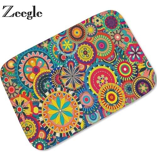 Zeegle Colorful Doormat Outdoor Carpet Home Decor Living Room Floor Rug Kitchen Mat Non-slip Bathroom Carpet Mats Bedroom