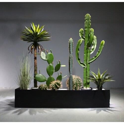 GY Simulation Cactus Greenery Decoration Window Indoor and Outdoor Landscaping Decoration Artificial Plant Pot