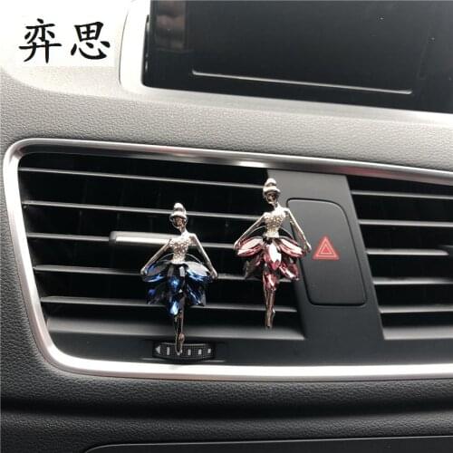 Exquisite metal Ballet Girl Modeling Automobile air conditioner decoration perfume clip Ballet dancer car air freshener Perfume
