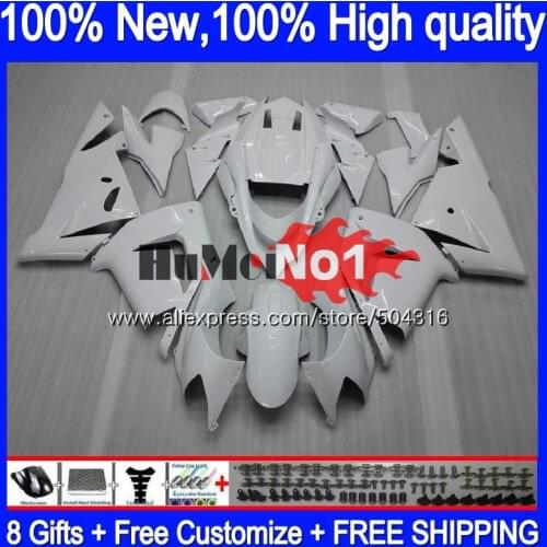 Body For KAWASAKI ZX 1000 CC ZX 10 R ZX1000CC ZX10R 04 05 71MC.4 ZX 10R 1000CC ZX-10R 2004 2005 04 05 Gloss White Fairing