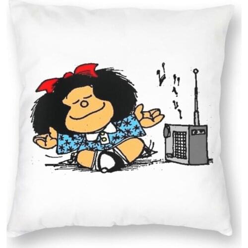 Cool Vibing Mafala Square Throw Pillow Case Home Decorative Two Side Printing Cartoon Quino Comics Cushion Cover for Living Room