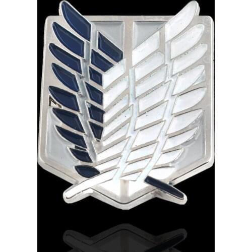 Fashion jewelry Attack on Titan badge Brooch Investigation Corps Alan Wings of Freedom for women men jacket coat shirt bag pin