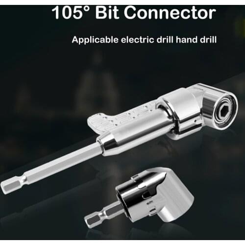 105 Degree Angle Screwdriver Set Torque Wrench Drill Socket Adapter 1/4 inch Hex Bit Socket Electric Drill Accessories tools kit