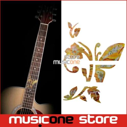 Fingerboard Inlays Stickers Guitar Fret Marker Decals For Acoustic Electric Guitarra Neck New Butterfly Shape Gold