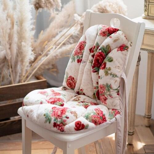 Modern Sofa Backrest Chair Cushion Thicken Warm Seat Cushion Fashion Printing Couch Cushion with Strapping