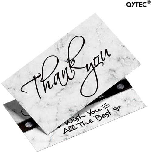 Dropshipping Free Shipping 30pcs 90x54mm Thank You For Your Order Thanks Greeting Packet Card Small Gift Message Writable Card