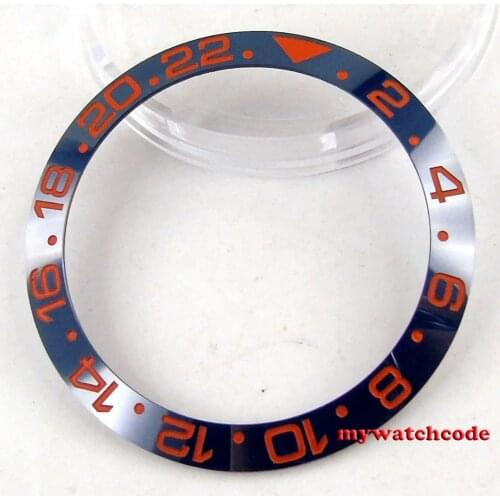38mm bliger blue/black ceramic bezel replacement Accessories fit for 40mm automatic mens watch