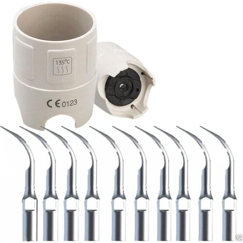 Dental Ultrasonic Piezo Scaler Torque Wrench fit DTE SATELEC NSK + 10*Tips GD2