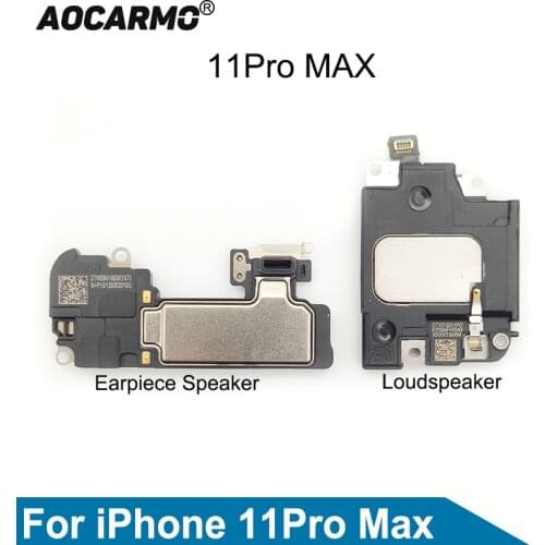 Aocarmo For iPhone 11 Pro Max Top Earpiece Ear Speaker Bottom Loudspeaker Buzzer Ringer Replacement Part