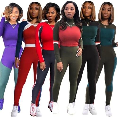 Two-piece womens sportswear fitness stretch nine-point tops and leggings womens matching sportswear women