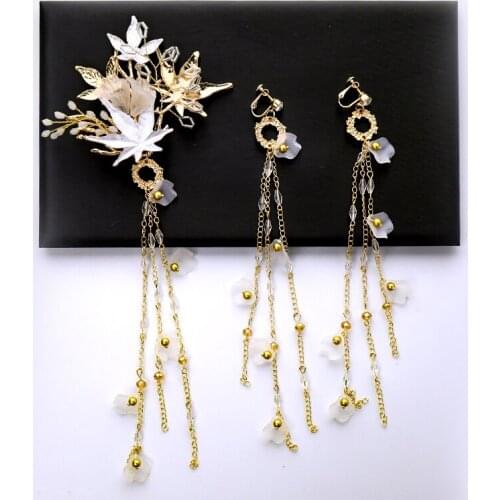 New Gold Wedding Hair Accessories Crystal Flower Hairpins Barrettes Bridal Sticks Princess For Women Handmade Hair Jewelry Party
