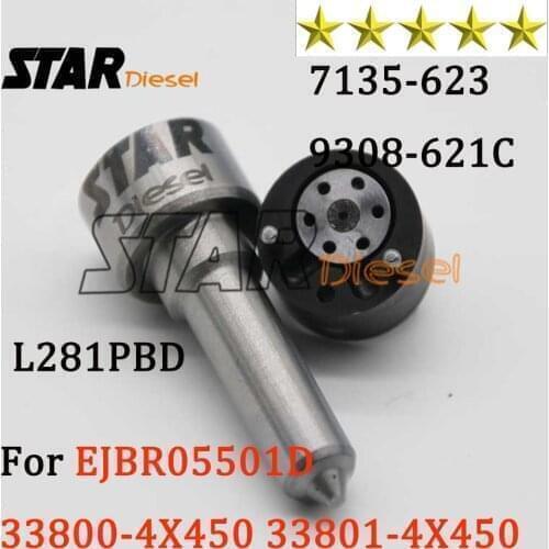 STAR DIESEL NOZZLE L281PBD INJECTOR VALVE 9308-621C REPAIR KITS 7135-623 for EJBR05501D 33800-4X450 33801-4X450 Hyun dai/KIA