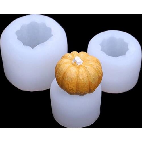 1 Pcs 3D Mini Pumpkin Shape Silicone Mold DIY Handmade Soap Candle Aromatherapy Mould
