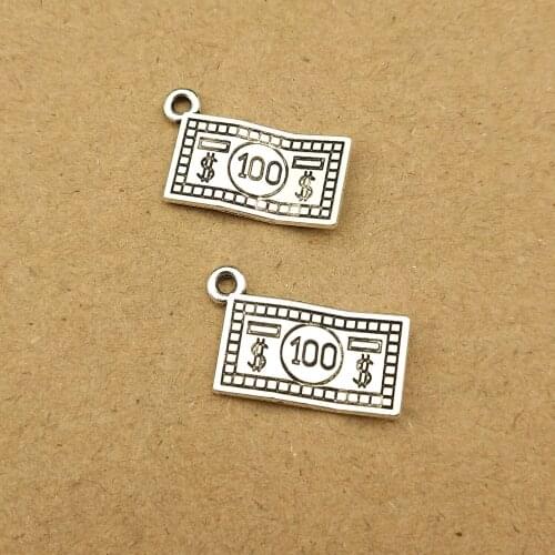 10pcs 13x20mm dollar charms for jewelry making earring pendant bracelet and necklace charm