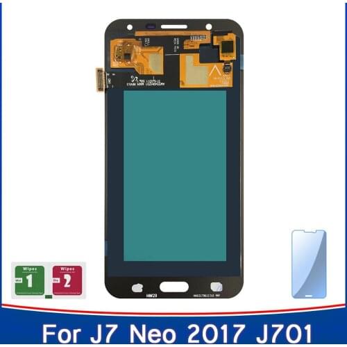 100% Test Display For Samsung Galaxy J7 neo J701 LCD J701F J701M J701MT Lcd Display Touch Screen Digitizer Adjustable Brightness
