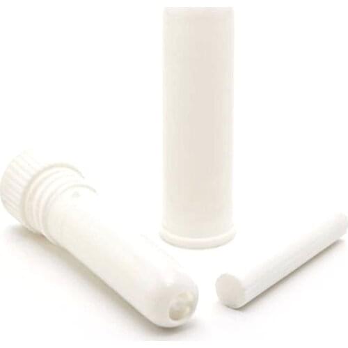 100Pcs Blank Nasal Inhaler Sticks Plastic Blank Aroma Nasal Inhalers for DIY Essential Oil Best Quality Cotton Wicks