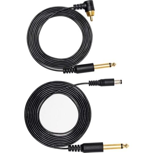 Yuelong 2Pcs 6.5Ft (1.8M) Tattoo Clip Cords Premium Silicone Soft Wire Tattoo RCA & DC Connector Cords For Tattoo Machine Tattoo