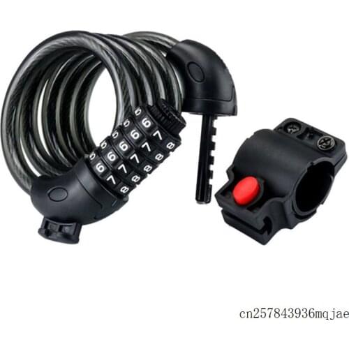 20pcs Bike Locks Bicycle Locks 5 Digit Code Combination Steel Cable Spiral Bike Cycling Bicycle Security Lock