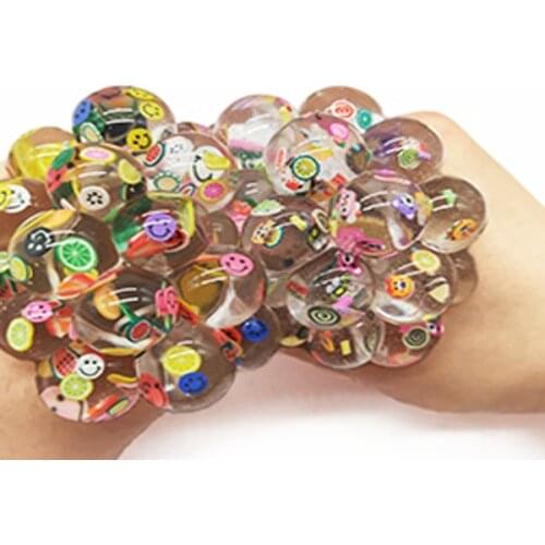 2021 Anti-Stress Squishy Ball Funny Fruit Slice Grape Squeeze Mood Autism Kids Adult Play Vent Toys For Gift Stress Relief Toy