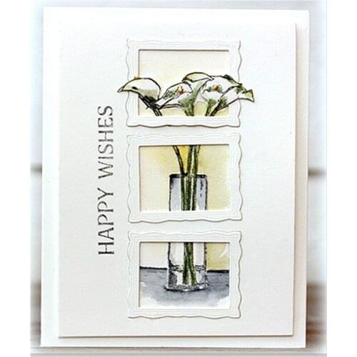 3pcs/Set Photo Frame Metal Cutting Die Silver Stencil For Scrapbooking Album Photo Paper Card Craft New 2019 Embossing Template