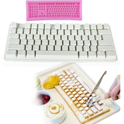 3D Keyboard Silicone Fondant Cake Molds Chocolate Mould for the Kitchen Baking Clay Mould Tools