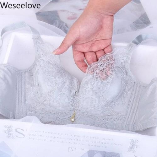 Weseelove Japanese-Style Thin Lace Beautiful Back Wireless Bra Small Bust Gathering Push Up Underwear Kawaii Sexy Lingerie B16