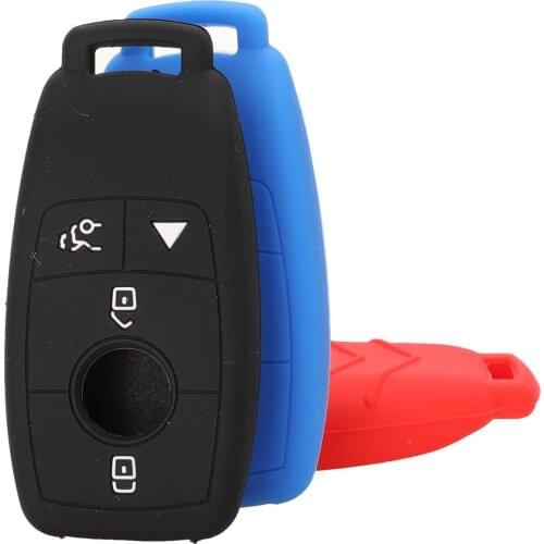 Kutery 10PCS Remote Coloful Silicone Car Key Cover Case For Mercedes Benz E Class W213 E200 E300 S Class 2017-2019 Protector