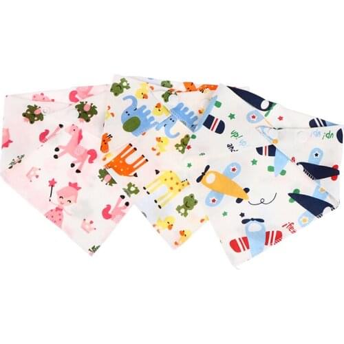 Baby Bandana Bibs Triangle Burp Cloths Cartoon Saliva Towel Baby Feeding Bibs Soft Absorbent Boys Girl Bibs Baby Shower Gift