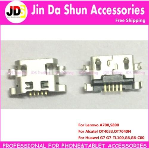 For Alcatel OT4033 4033 OT7040N For Huawei G7 S890 A708 Micro USB JACK Charge Charging Connector Plug Dock Socket Port C/C Parts
