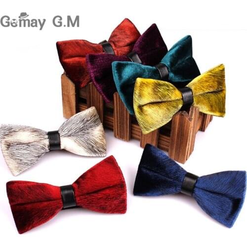 High Quality Velve Bowties For Men Brand Male Classic Solid Bow Tie Necktie For Business Wedding Neckwear Bowtie Gravat