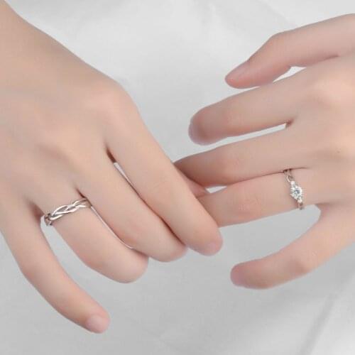 1pcs Silvery Rings for Men and Women Party Favors Gift for Girlfriend Bracelet Valentines Gifts for Wedding Souvenir Party