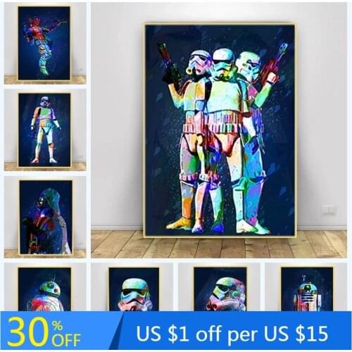 Star Wars Canvas Painting Poster Darth Vader Master Yoda Character Hero Movie Print Mural Art Home Decoration Cuadros Decor