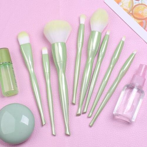 KH Makeup Brush 8 New Makeup Brushes Twisted Christmas Fruit Green Beauty Tool Set Brush Powder Brush