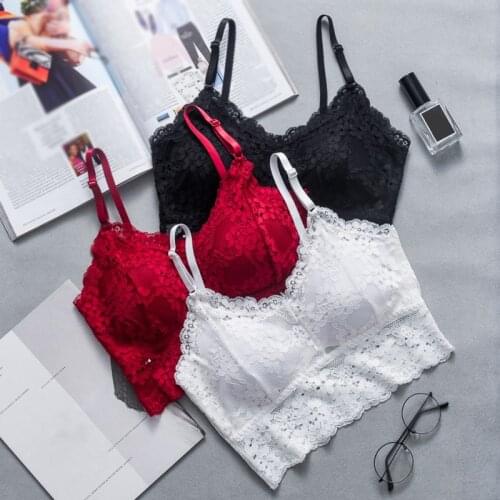 Lace bras for Women Embroidery Summer Sexy Vest Top
