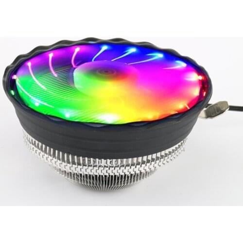 RGB CPU Cooler 120mm i3 i5 CPU Heat Sink Radiator for Intel LGA 775 1155 1156 AMD AM2 AM3 3 Pin CPU Cooling Fan PC Case Quiet
