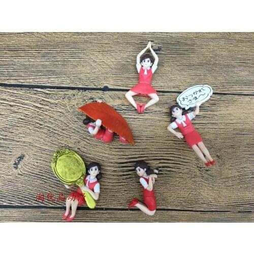 Small plastic pvc figure dark red yuanzui cup toy 6pcs/set