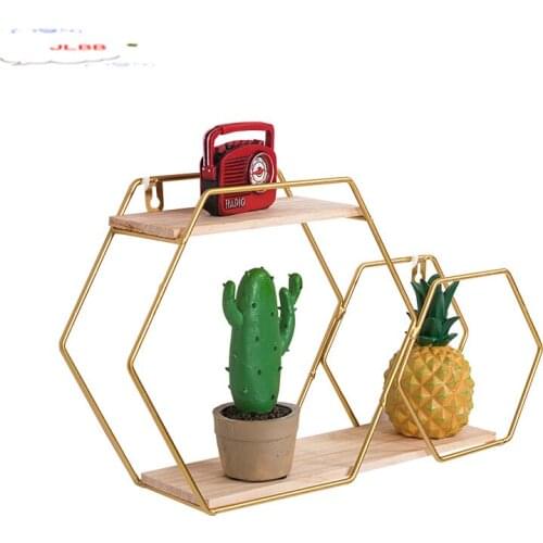 Nordic Wall Decoration Storage Shelf Morden Metal Iron Sundries Storage Rack Decorative Wall Shelves DIY Wall Decoration Holder