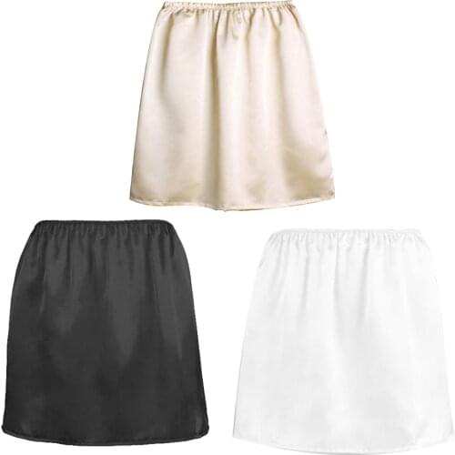 2019 summer new fashion female anti-moistur lining skirt solid color Slim anti-static comfort anti-light skirt inside skirt