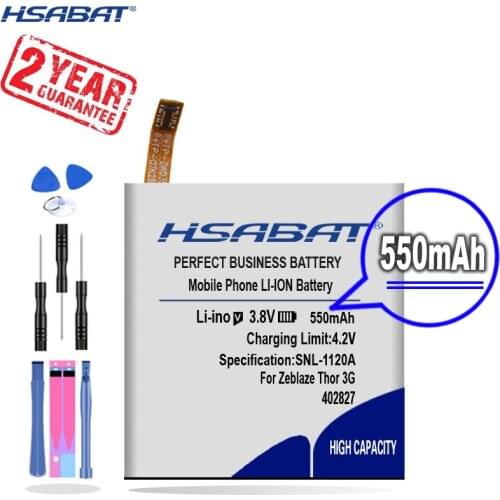 New Arrival [ HSABAT ] 550mAh Replacement Battery for Zeblaze Thor 3G Smartwatch Phone smart watch clock hour