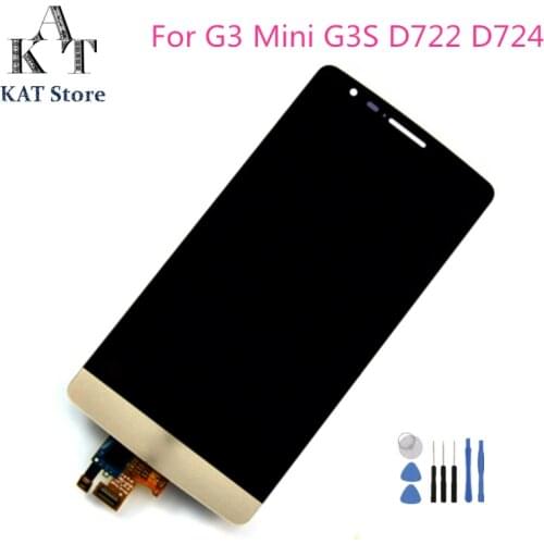 5.0" Original LCD Display Touch Screen For LG G3 Mini G3S D722 D724 D725 D728 LCD Digitizer Assembly With Frame Gift Tools