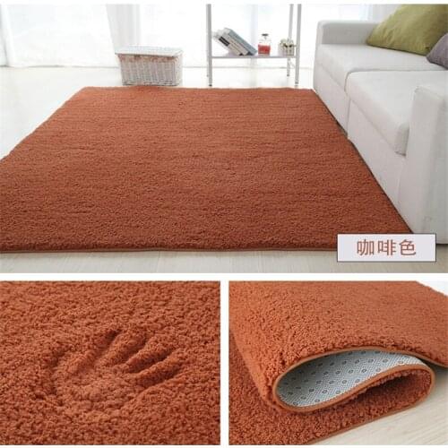 Rectangle Soft Rug Pink Puple Carpet Thickness Solid Mat Home Decor Child Bedroom Lambs Fabric Non Slip Living Room Area Rug