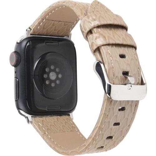 Watchband for Apple Watch snakeskin grain Leather Strap Women Stylish Simple Fashionable Wristband for 38mm 40mm 42mm 44mm
